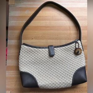 NWOT. The SAK woven beige and leather shoulder bag